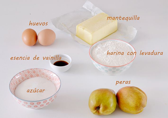 Ingredientes del bizcocho